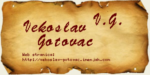 Vekoslav Gotovac vizit kartica